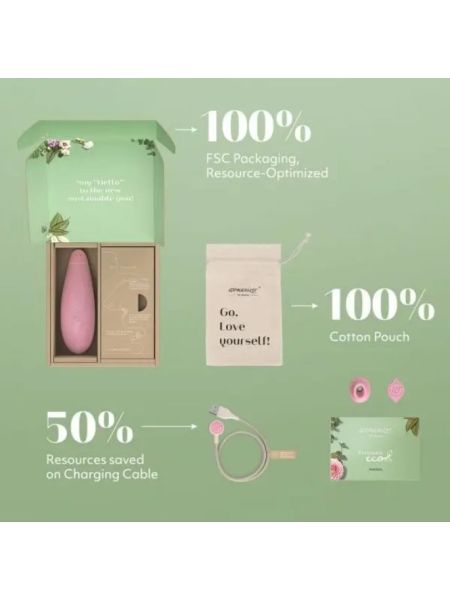 Безконтактний кліторальний стимулятор Womanizer Premium ECO з біоматеріалів, PINK