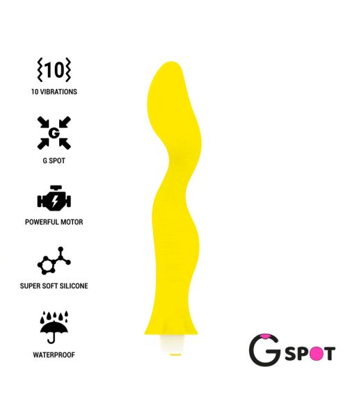 Вибратор для зоны G GAVYN цвет: желтый G-SPOT (Испания)