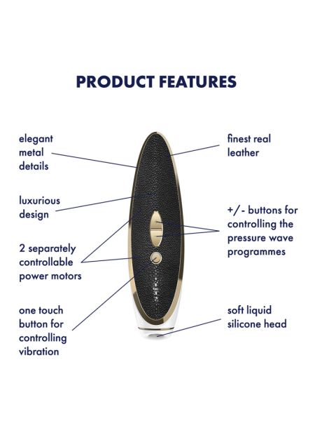 Люксовый вакуумный стимулятор Luxury Haute Couture Black Satisfyer (Германия)