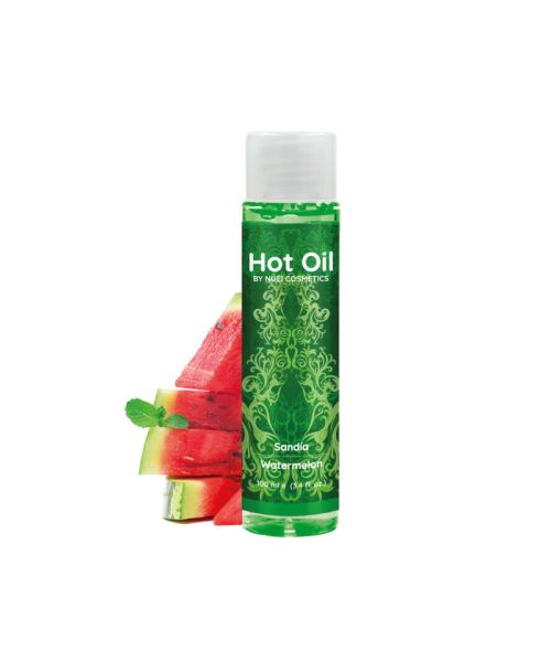 Согревающее съедобное массажное масло вкус: арбуз HOT OIL, 100 мл Nuei (Испания)
