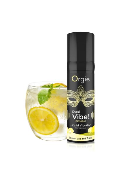 Жидкий вибратор коктейль Джин тоник лимон DUAL VIBE!, 15 мл Orgie (Бразилия-Португалия)
