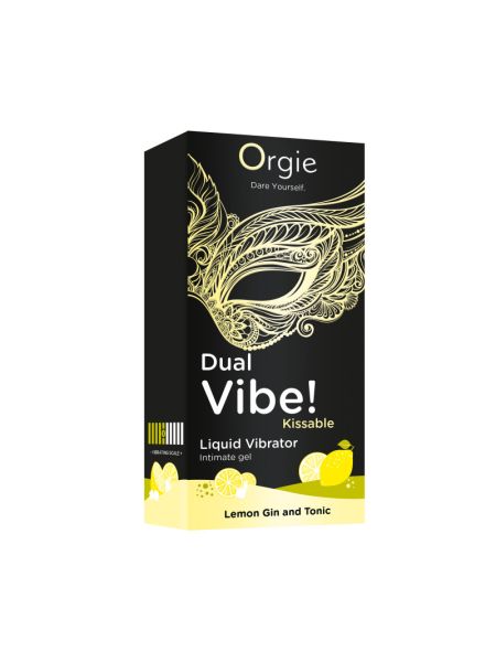 Жидкий вибратор коктейль Джин тоник лимон DUAL VIBE!, 15 мл Orgie (Бразилия-Португалия)