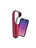 Вакуумный стимулятор и вибратор Dual Love, двухсторонний цвет: красный Satisfyer (Германия)
