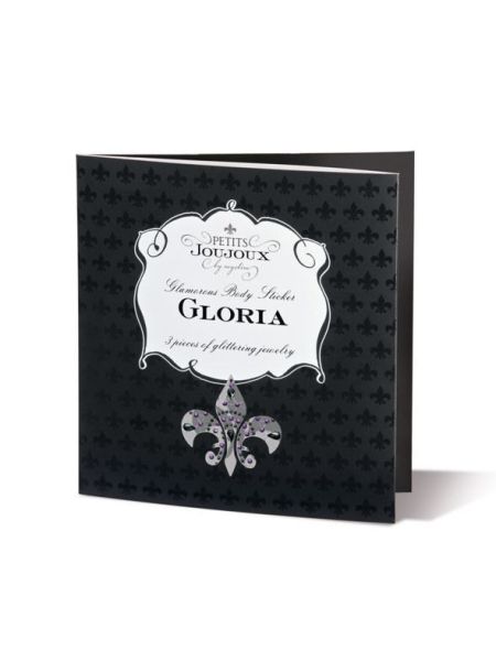 Пестіс з кристалів Petits Joujoux Gloria set of 3 - Red, прикраса на груди та вульву