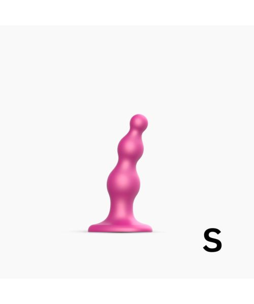 Насадка для страпона Strap-On-Me Dildo Plug Beads Framboise Metallic S