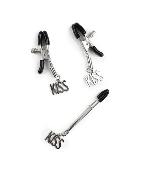Затискач для сосків та клітора Art of Sex - Nipple and clit clamps KISS