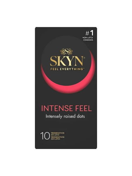 Безлатексні преміум-презервативи SKYN Intense Feel 10 шт, точковий рельєф