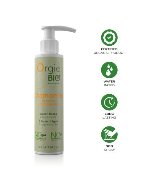 Лубрикант на водній основі Orgie – Bio Chamomile Organic Intimate Gel (100 мл), екстракт ромашки