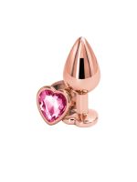 Анальна пробка NS Novelties Rear Assets - Rose Gold Heart - Medium - Pink