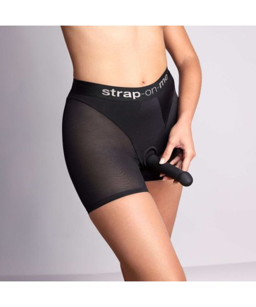 Шорти з фіксацією ділдо Strap-On-Me Harness Lingerie Halo - XS - Black