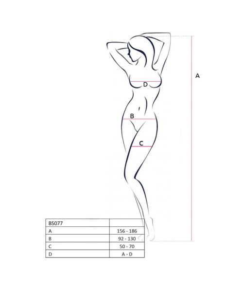 Бодістокінг з крупною сіткою Passion BS077 white