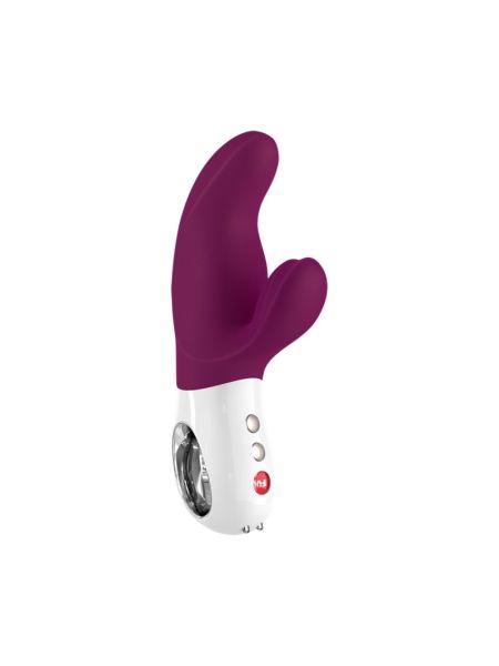 Вібратор-кролик Fun Factory MISS BI grape/white, 2 незалежні мотори, діаметр 4,2 см