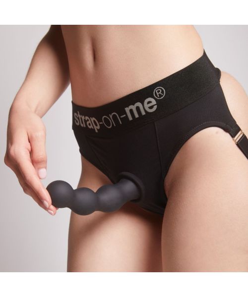 Насадка для страпона Strap-On-Me Dildo Plug Balls Black M