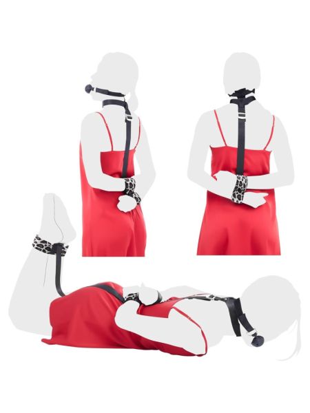 БДСМ-набір LOCKINK YEAHWOW Armbinder Restraint Set Black