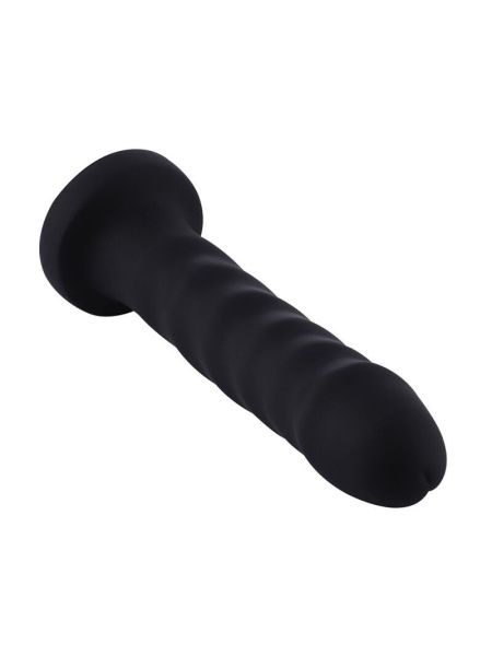 Силіконовий фалоімітатор для секс-машин Hismith 7.1″ Anal Dildo Black, система KlicLok