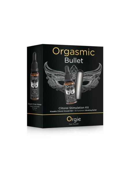 Набір Orgie Orgasmic Bullet: збуджувальні краплі та віброкуля