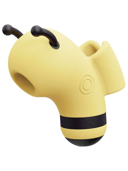 Вакуумний стимулятор із мікрострумами KISSTOY Beebe Yellow, на палець