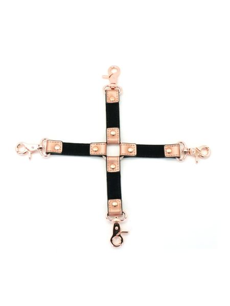 Хрестовина для фіксації Liebe Seele Rose Gold Memory Hog Tie, натуральна шкіра, рожеве золото