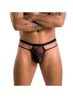 Чоловічі прозорі стринги Passion 029 THONG COLLIN S/M Black, сітка