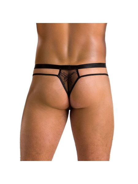 Чоловічі прозорі стринги Passion 029 THONG COLLIN S/M Black, сітка