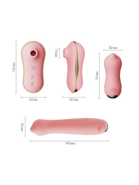 Набір 3в1 Zalo – UNICORN Set Pink, віброяйце, пульсатор, вакуумний стимулятор