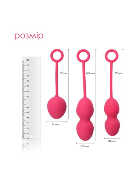 Набір вагінальних кульок зі зміщеним центром ваги Svakom Nova Plum Red