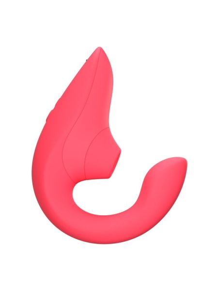 Вагінально-кліторальний стимулятор Womanizer Blend Vibrant Rose, вібрація + вакуум, 2 мотори