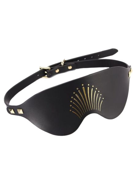 Розкішна маска на очі Zalo Blindfolds Black, натуральна шкіра