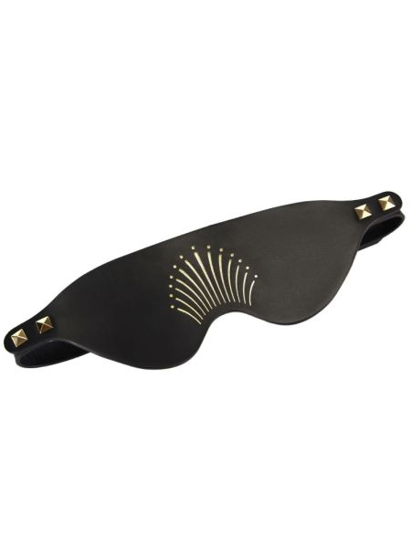 Розкішна маска на очі Zalo Blindfolds Black, натуральна шкіра