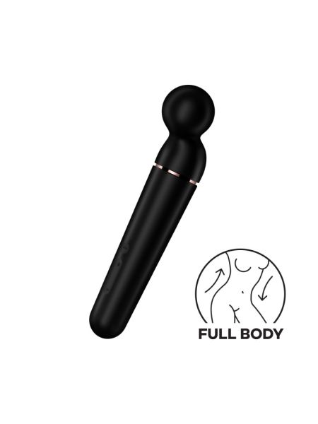 Вібромасажер Satisfyer Planet Wand-er Black/Rosegold, дуже потужний, бездротовий