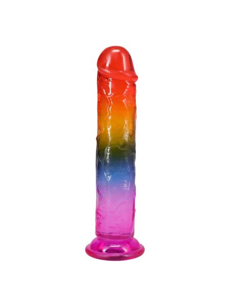Дилдо Doc Johnson Crystal Jellies - 7.5 Inch Dong - Rainbow