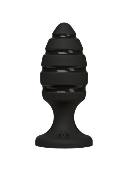 Анальний плаг зі спіральним каналом Doc Johnson Platinum Premium Silicone — The Blast — Black