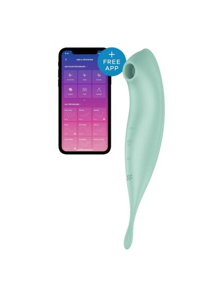 Смарт-вібратор для клітора з вакуумною стимуляцією Satisfyer Twirling Pro+ Mint