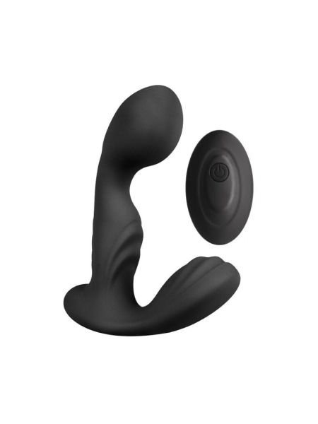 Вібромасажер простати S Pleasures Premium FUZZY, чорний, з рельєфом, 10 режимів вібрації
