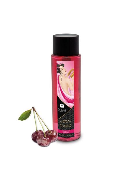 Гель для ванни та душу Shunga Frosted Cherry, 370 мл, з рослинними оліями та вітаміном Е