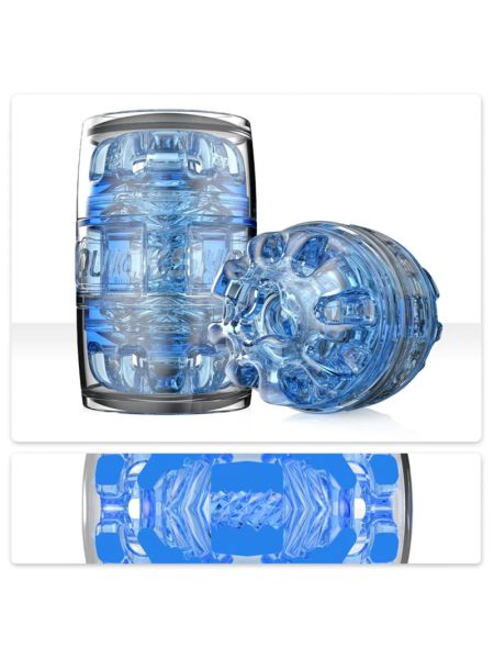 Мастурбатор Fleshlight Quickshot Turbo Blue Ice, компактний, наскрізний, підійде для пар та мінету