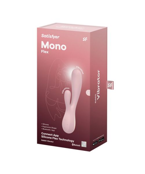 Смарт вібратор-кролик Satisfyer Mono Flex Mauve, 2 мотори, керування через інтернет