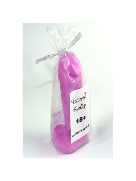 Мыло в форме пениса Чистый Кайф Violet size L, крафтове мило-член, натуральне