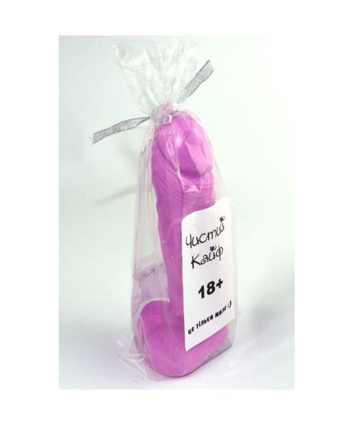 Мыло в форме пениса Чистый Кайф Violet size L, крафтове мило-член, натуральне