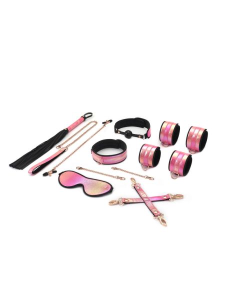 БДСМ-набір Liebe Seele Vivid Sakura 8 Pieces Set, 8 аксесуарів, екошкіра на оксамитовій основі