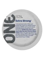 Презерватив ONE Extra Strong, 1 шт, розширена форма, зі змазкою, підходить для анального сексу