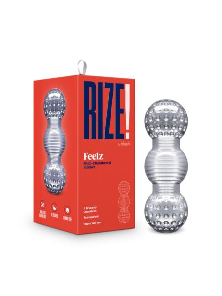 Мастурбатор Blush Rize – Feelz Masturbator – Clear, мультитекстура, ефект вакууму