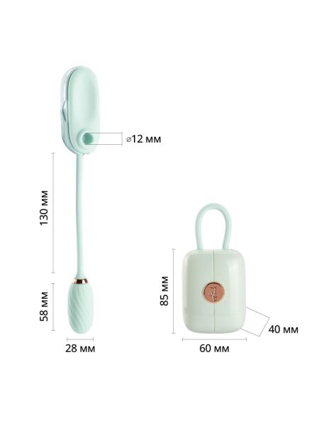 Вакуумний кліторальний стимулятор Otouch Louis Vibrate Teal з віброяйцем, у кейсі