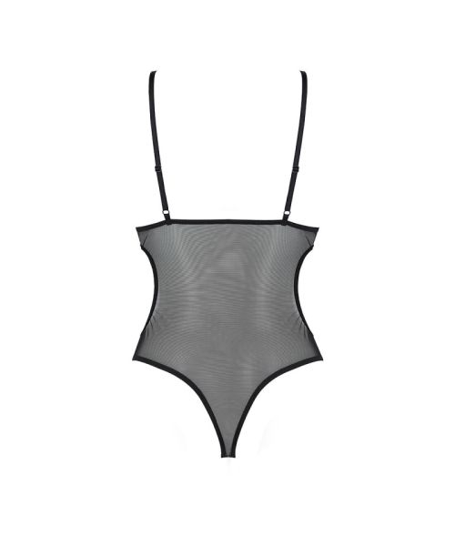 Боді з ажурним ліфом Passion CHRISTA BODY S/M, black