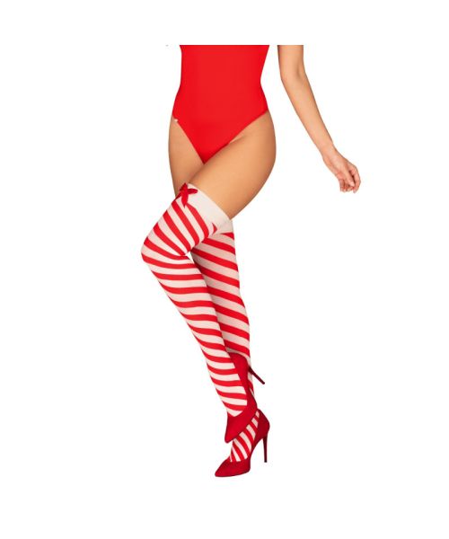 Панчохи Obsessive Kissmas stockings L/XL