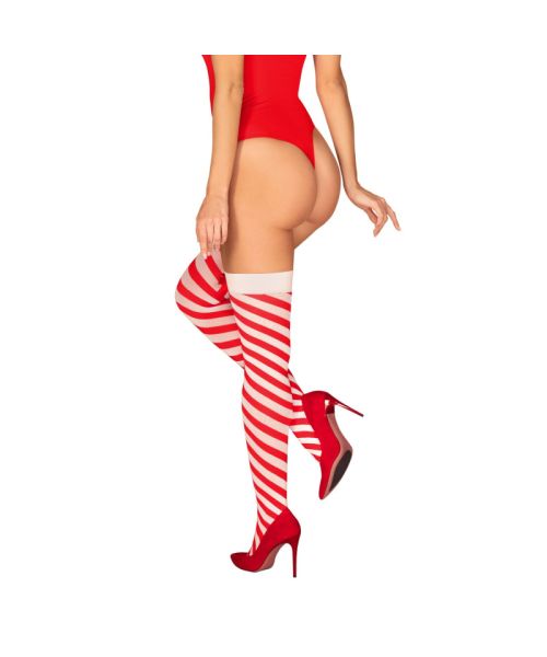 Панчохи Obsessive Kissmas stockings L/XL