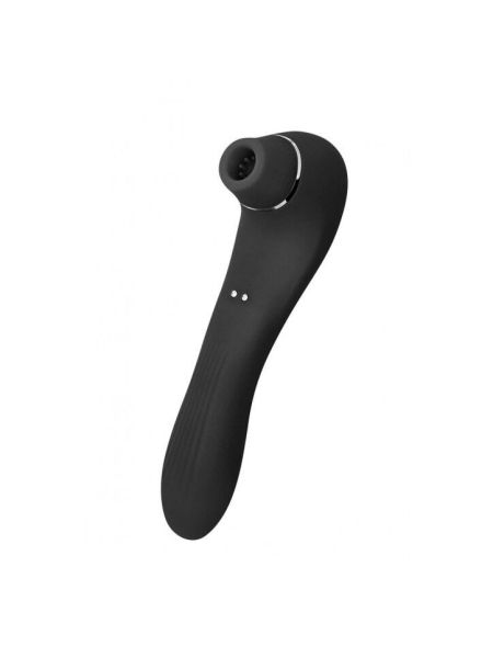 Вакуумний стимулятор з вібрацією Wooomy Smoooch Black Clitoral Suction & Vibration