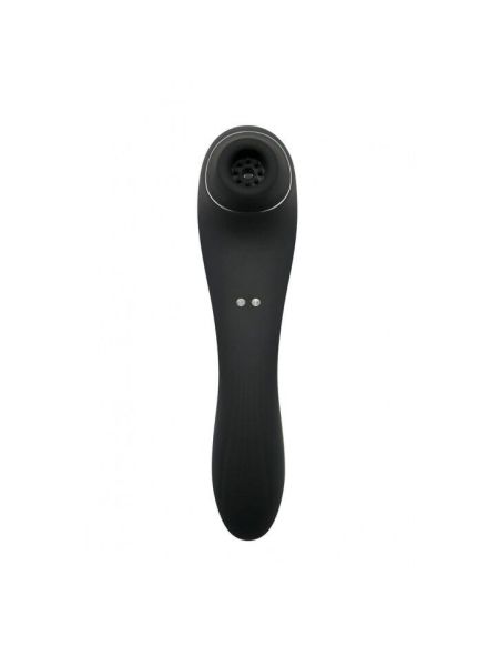 Вакуумний стимулятор з вібрацією Wooomy Smoooch Black Clitoral Suction & Vibration