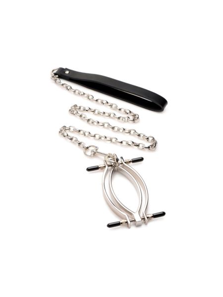 Затискач для статевих губ Master Series: Pussy Tugger Adjustable Vagina Clamp with Chain