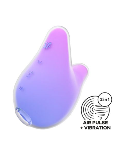 Вакуумний кліторальний стимулятор з вібрацією Satisfyer Mermaid Vibes Violet/Pink, 2 мотори